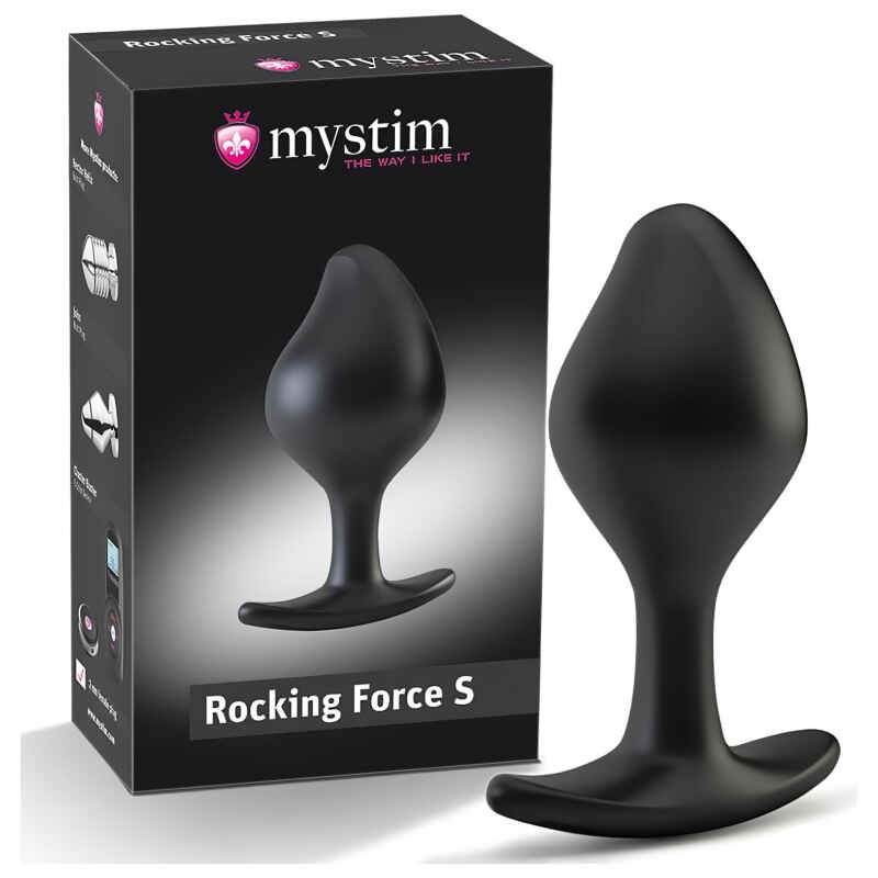Mystim Rocking Force S - elektro análna zástrčka - malá (čierna)