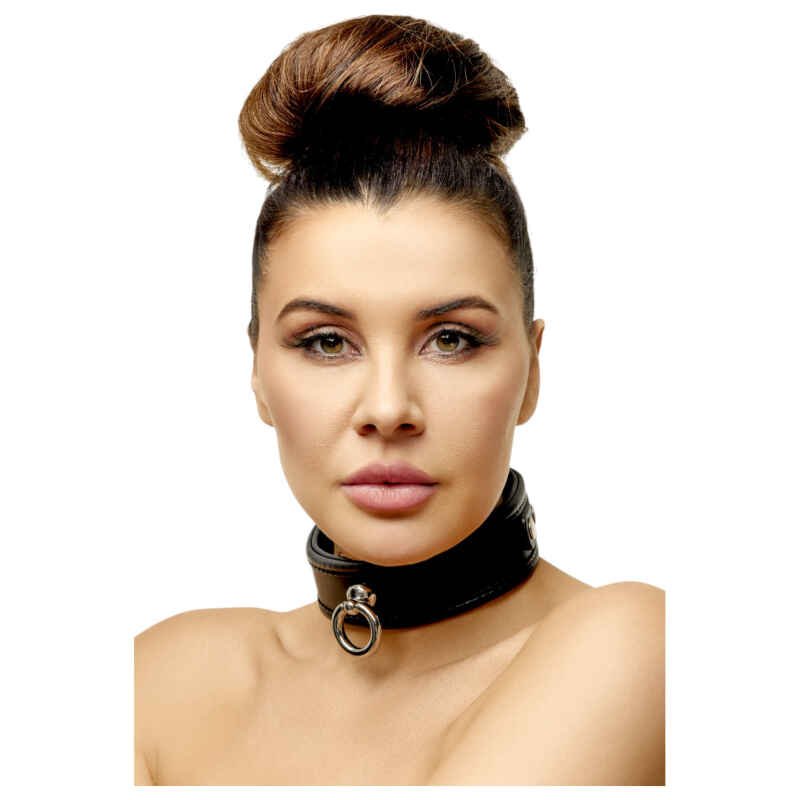 ZADO - kožený obojok (čierny)