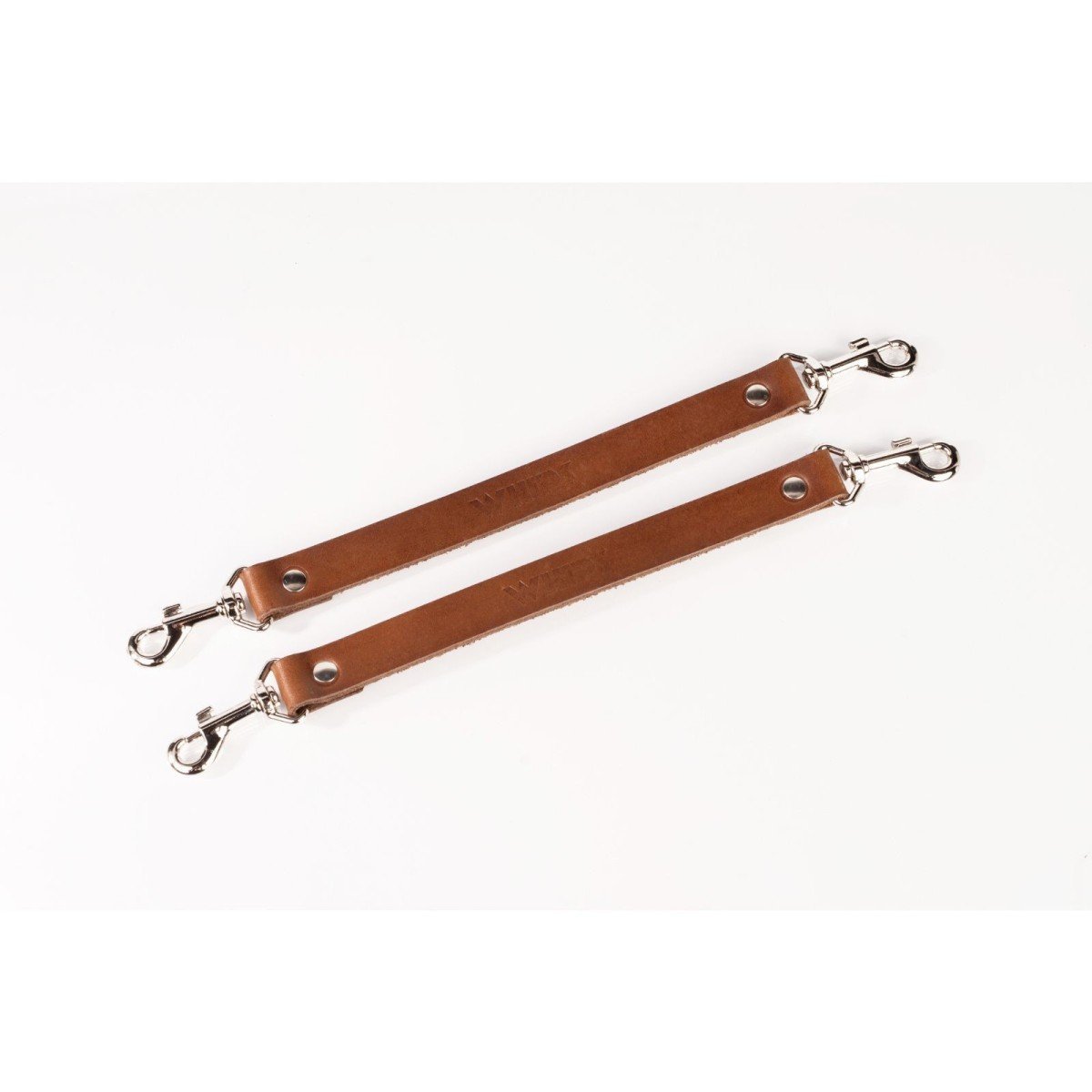 Whips Primal Bond Short Leather Connectors Brown