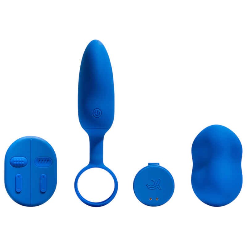 Platanomelón Mobi - nabíjací vibračný set s rádiom - 2 diely (modrý)