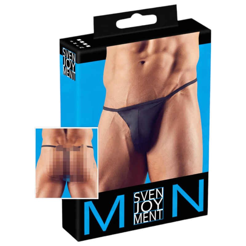 Pánske čierne mini tangá - L