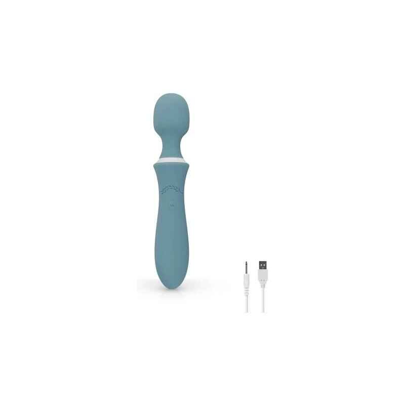 Bloom Orchid Wand - akumulátorový masážny vibrátor (tyrkysový)