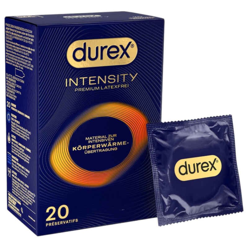 Durex Intensity - ultra tenké bezlatexové kondómy - 20 ks