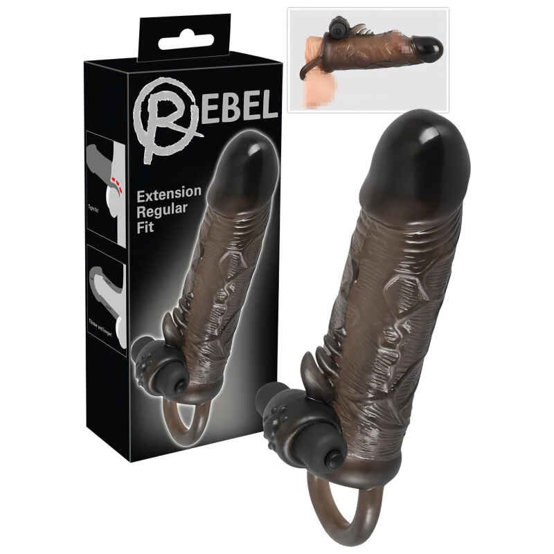 Rebel Regular - vibrujúci návlek na penis (19cm)