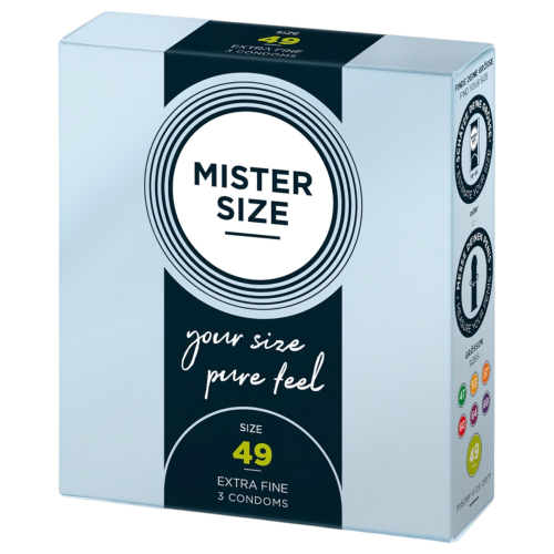 Mister Size - tenký kondóm - 49mm - 3 ks