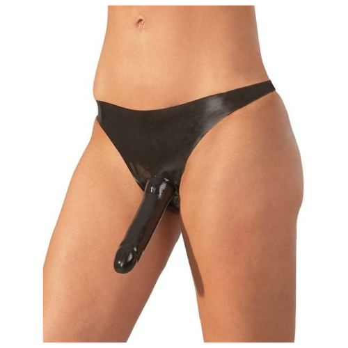 LateX Latexové nohavičky s dildom S-L