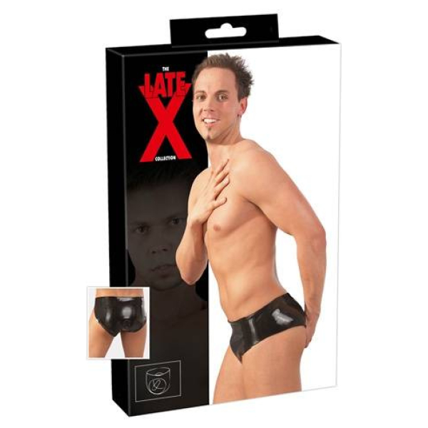 LateX Latexové slipy s análnym dildom M/L