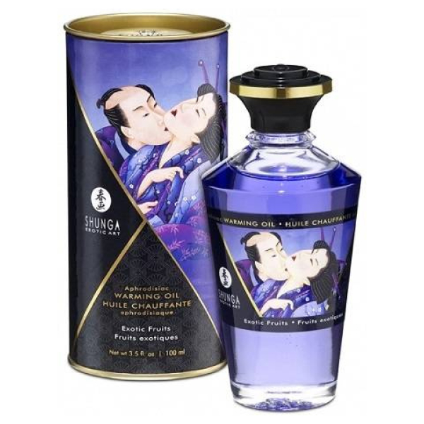 Shunga Hrejivý masážny olej s afrodiziakmi - exotické ovocie 100 ml