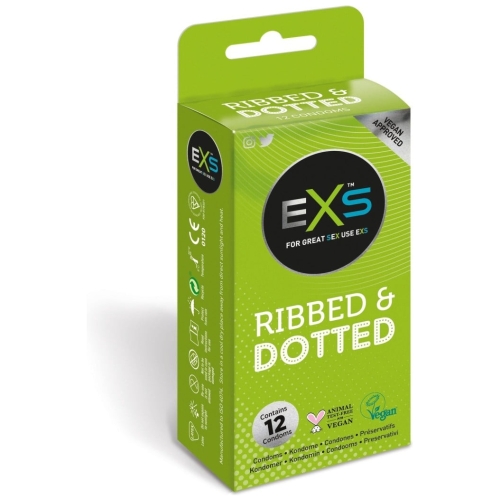 EXS Ribbed & Dotted Condoms 12 ks