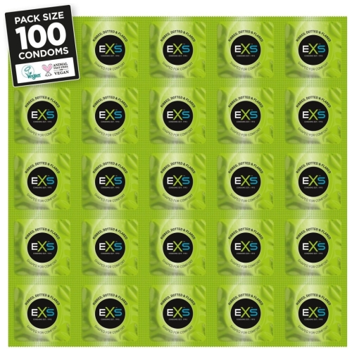 EXS Ribbed & Dotted Condoms 100 ks