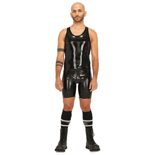 Gumové tielko Mister B Rubber Muscle Shirt čierne L