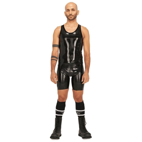Gumové tielko Mister B Rubber Muscle Shirt čierne L