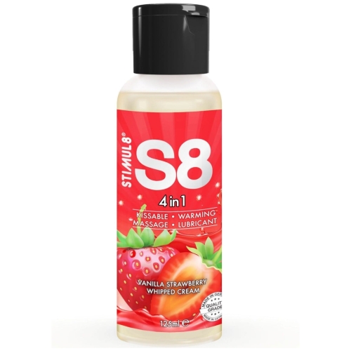 Stimul8 S8 4-in-1 Dessert Vanilla Strawberry Whipped Cream Lube 125 ml