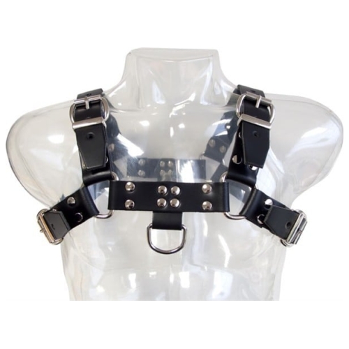Kožený postroj Mister B Chest Harness Saddle Leather čierny S
