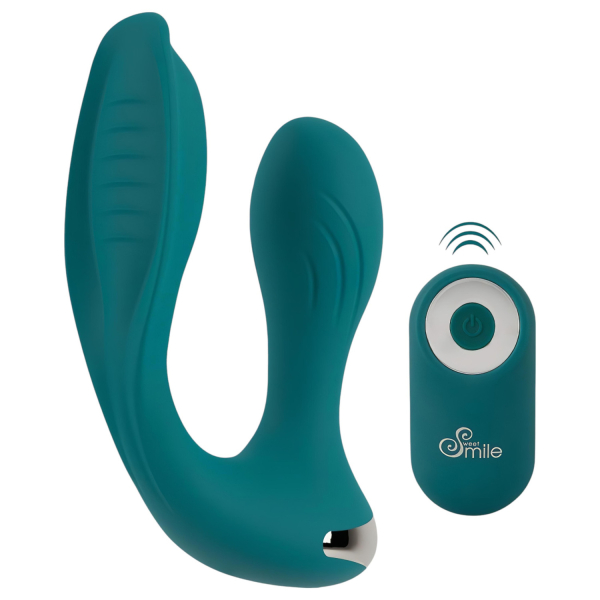 SMILE Hands-free - nositeľný nasadzovací vibrátor (tyrkysový)