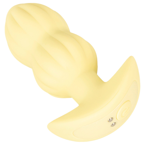 Cuties Mini - análny vibrátor s výstupkami - žltý