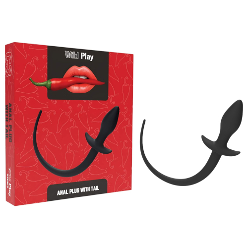 Wild Play - análny kolík s chvostom - čierny