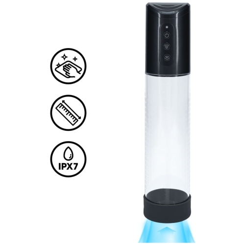 Shots Pumped HyperPump Rechargeable Penis Pump Gun Metal