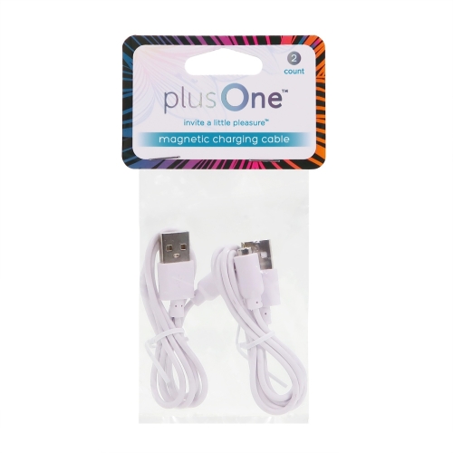 Magnetický USB kábel PlusOne biely 2 ks