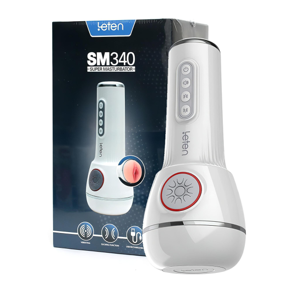 Leten SM340 - masturbátor s vibráciou a saním - akumulátor