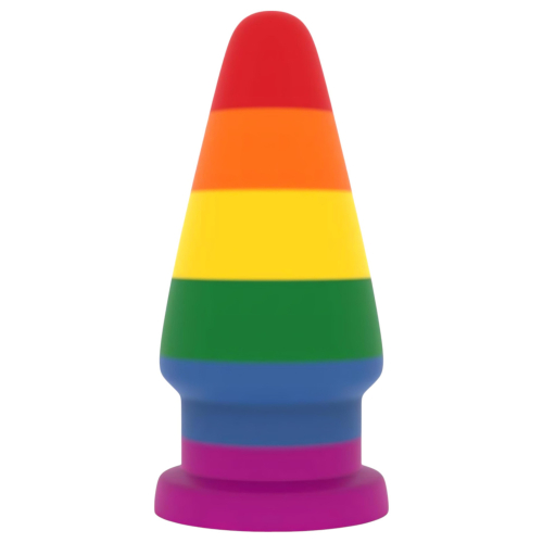 Lovetoy Prider - análny rozťahovací plug - 15 cm (dúhový)