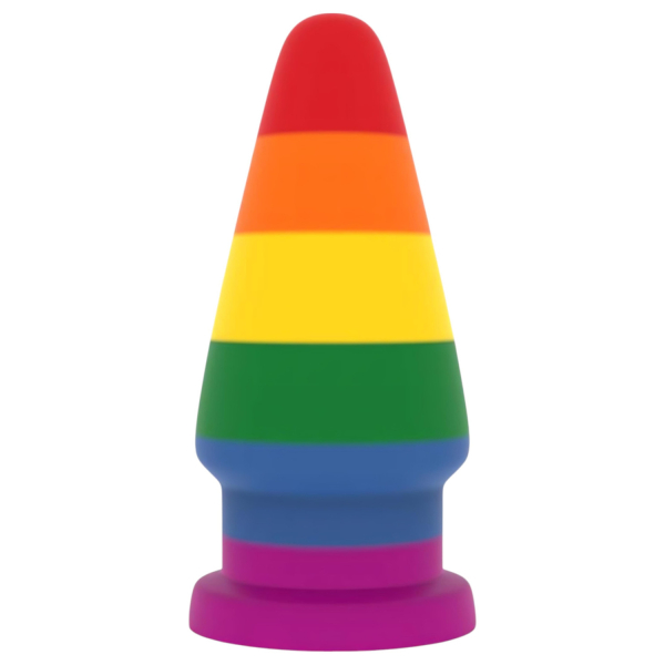 Lovetoy Prider - análny rozťahovací plug - 15 cm (dúhový)