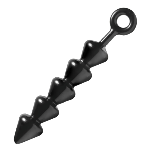 XR Brands - Spades - perličkový análny dildo (čierny)