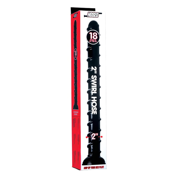 Hosed - análny dildo - špirálový tvar - čierny 18 cm