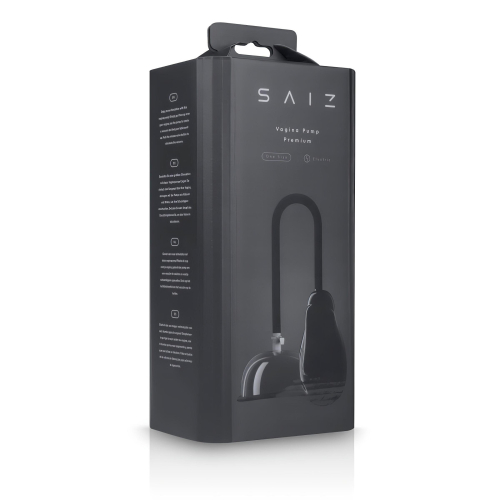 Saiz Premium - automatická vaginálna pumpa - priehľadná/čierna