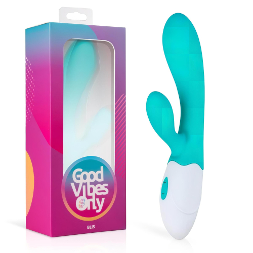 Good Vibes Only Blis Rabbit - vibrátor s ramienkom na klitoris - tyrkysový