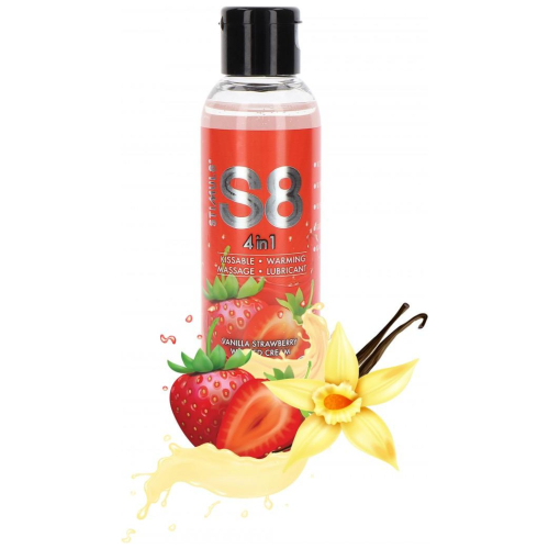 S8 4 in 1 Dessert Lubrikačný gél jahoda 125 ml