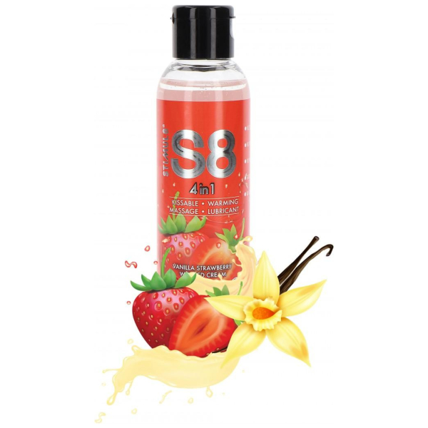 S8 4 in 1 Dessert Lubrikačný gél jahoda 125 ml