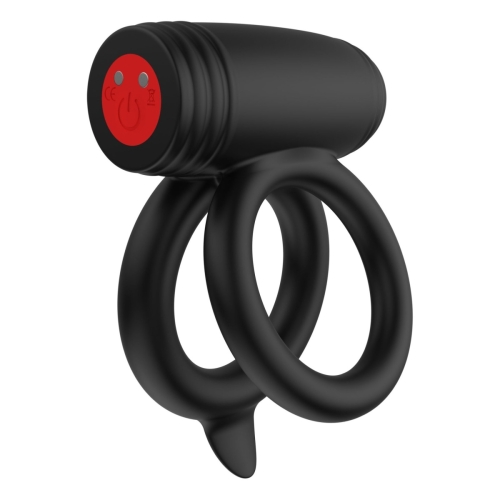 Krúžok na penis Hidden Desire Extreme Penis Gear Elite Power Twin čierny