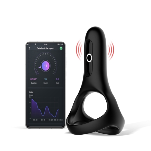 Krúžok na penis Magic Motion RISE Smart čierny