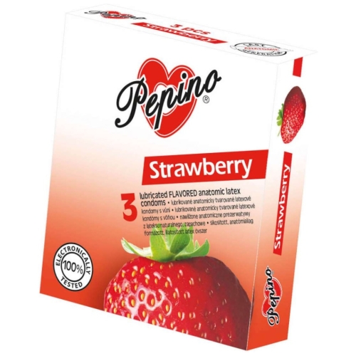 Kondóm Pepino Jahoda 3 ks