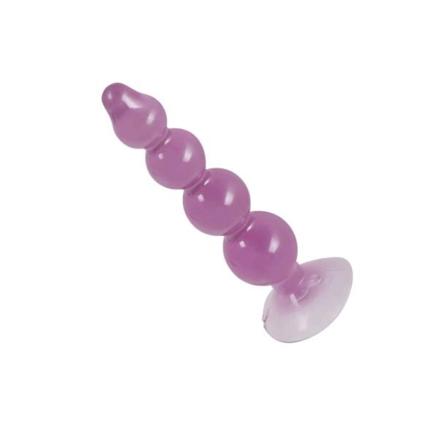 You2Toys - análny kolík s guľôčkami - prísavka - fialový