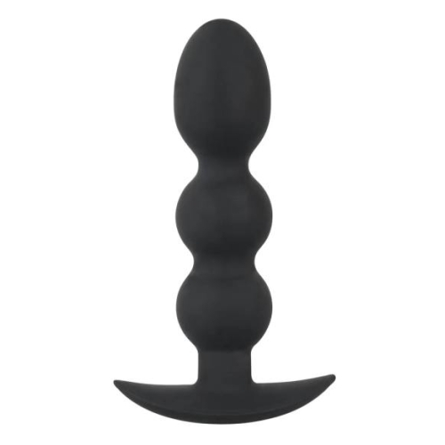 Black Velvets - análny kolík s guľkami - 145g - čierny