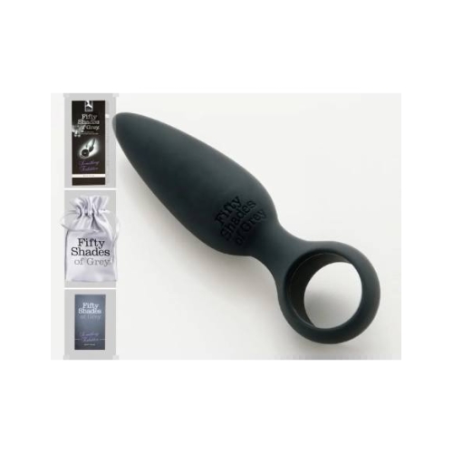 Fifty Shades of Grey - análny kolík na prst - silikón - sivý