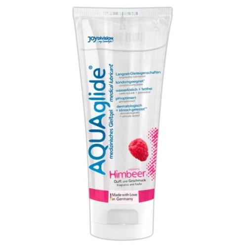 AQUAglide - lubrikant na báze vody - malina - 100 ml