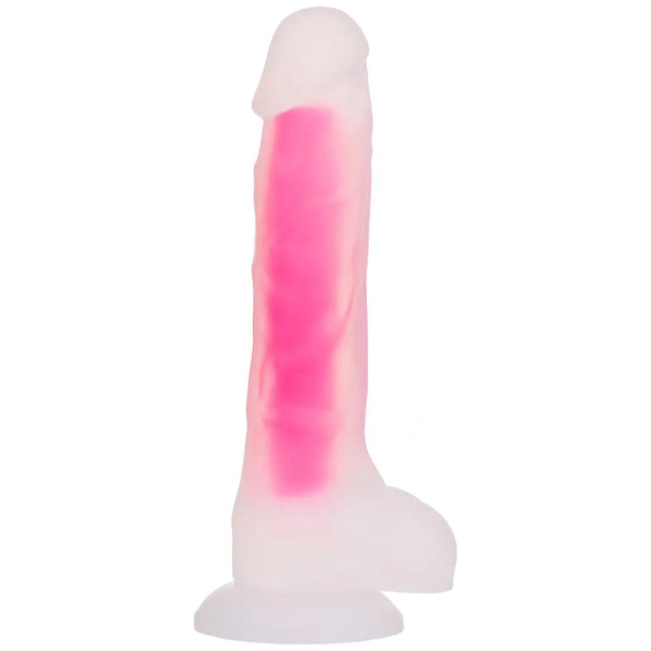 BOOM silikónové dildo svietiace v tme ružové