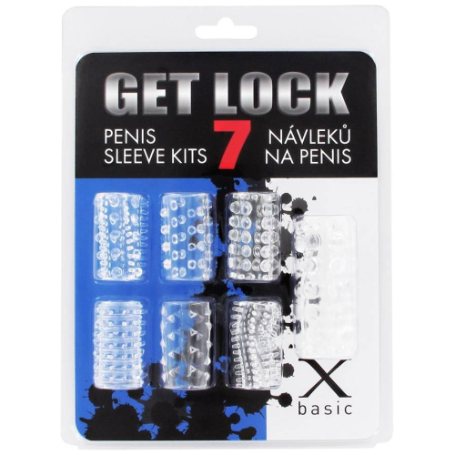BASIC X sada návlekov na penis 7 ks transparentné