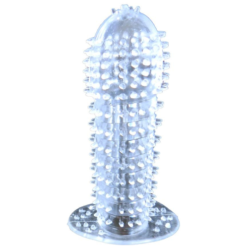 BASIC X Broon stimulačný návlek na penis transparentný