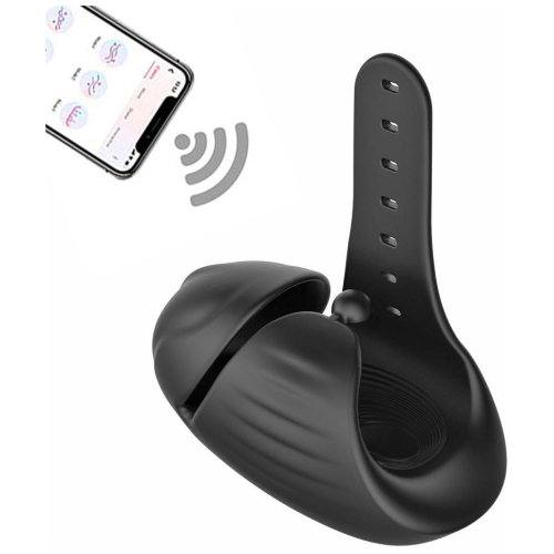 BASIC X Bobby 2 APP vibračný masturbátor s nastaviteľným priemerom čierny