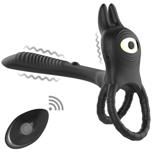 BASIC X Coby párový vibrátor rozširujúci penis čierny