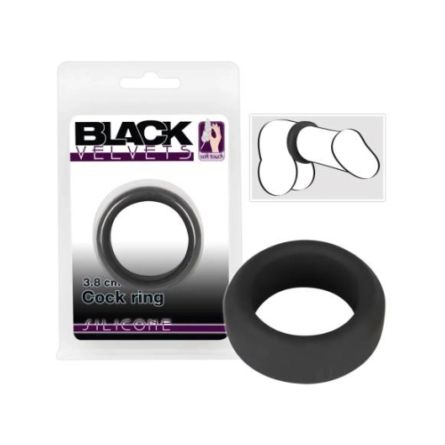 Black Velvets - erekčný krúžok hrubostenný 3