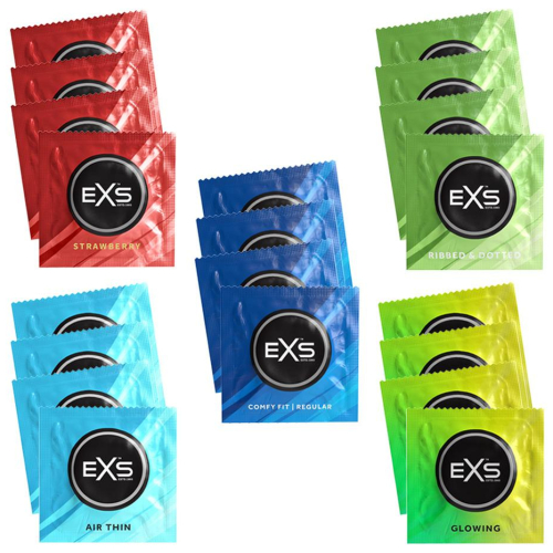 EXS kondómy Mix testovacia sada 20 ks