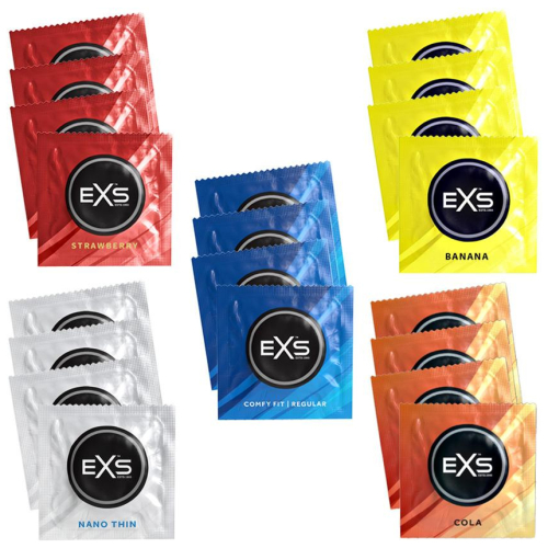 EXS kondómy Mix II. testovacia sada 20 ks