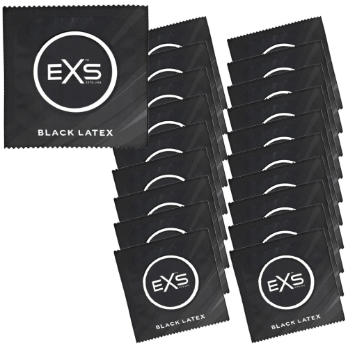 EXS Sada kondómov Black Latex 20 ks