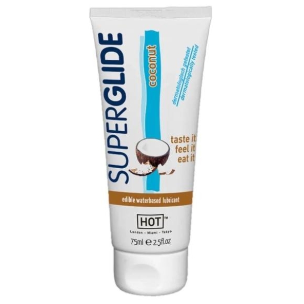 HOT Superglide - jedlý lubrikant - kokos - 75 ml