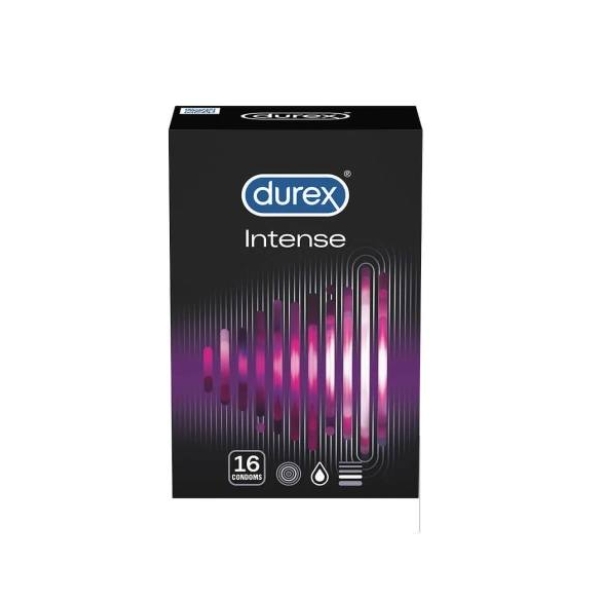 Durex Intense - kondóm - drážkovaný a bodkovaný - 16 ks